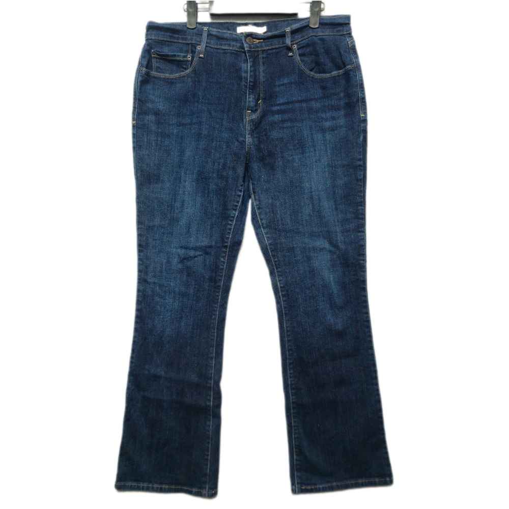 Levis 515 Bootcut‎ Jeans Womens 14M W32 L32 Dark Wash Stretch Denim Blue
